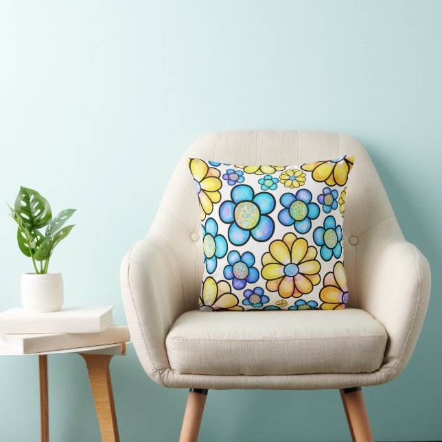 Cojín Decorativo Bloom floral 16x16 (Silla)