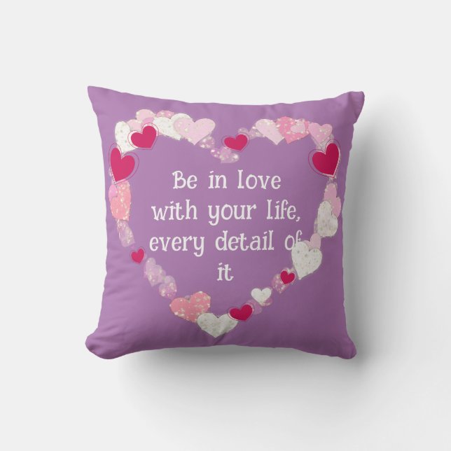 Cojín Decorativo Blooming lilac flower garden (Anverso)