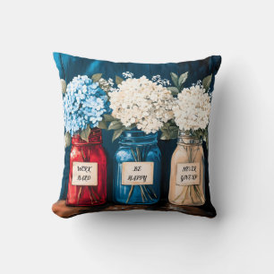 Cojín Decorativo Blooming Vintage Country Hydrangea Trio