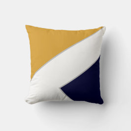 Cojín Decorativo Bloque de color azul amarillo moderno de mediados 