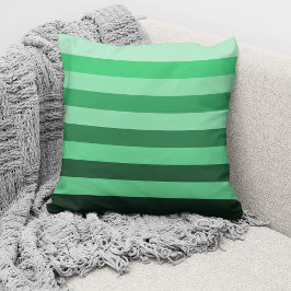 Cojín Decorativo Bloque de color monocromo verde moderno rayado