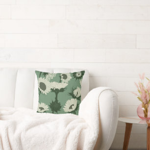 Cojín Decorativo Bloque de madera Imprimir blanco giratorio