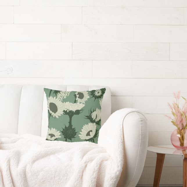Cojín Decorativo Bloque de madera Imprimir blanco giratorio (Sofá)