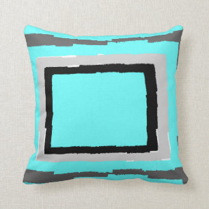 Cojín Decorativo Bloques abstractos modernos del color, grises