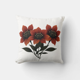 Cojín Decorativo Bloques de escarlata audaces audaces