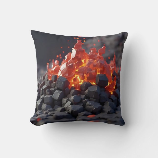Cojín Decorativo Bloques de Lava (Anverso)