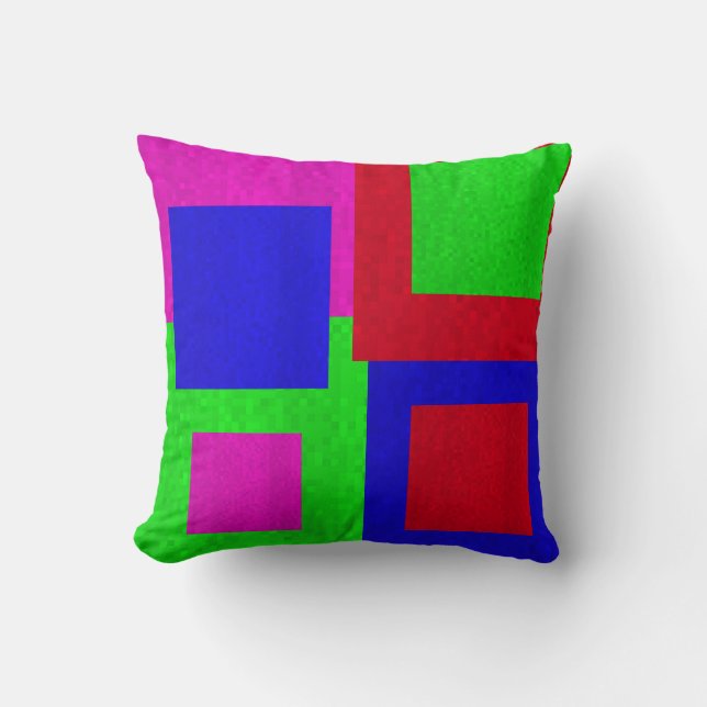 Cojín Decorativo Bloques de Mosaic Square Abstract Throw Cushion, (Anverso)