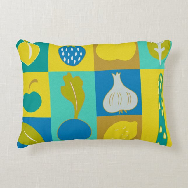 Cojín Decorativo Bloques de vegetación I (Anverso)