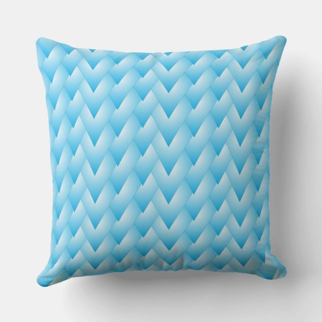 Cojín Decorativo blu strips heart throw pillow (Reverso )