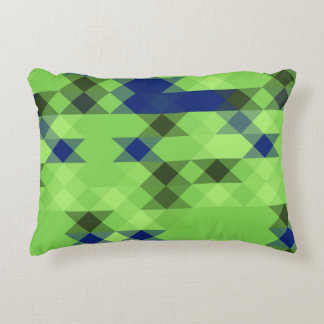 Cojín Decorativo blue and green geometric pattern