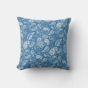 Cojín decorativo Blue and White Paisley