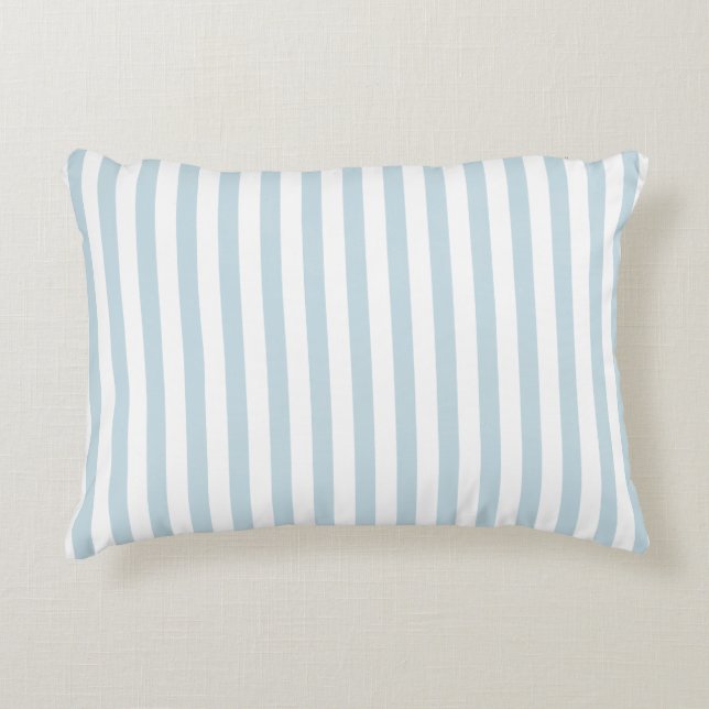 Cojín Decorativo Blue and White Stripe Cabana Pillow Beach Club (Anverso)
