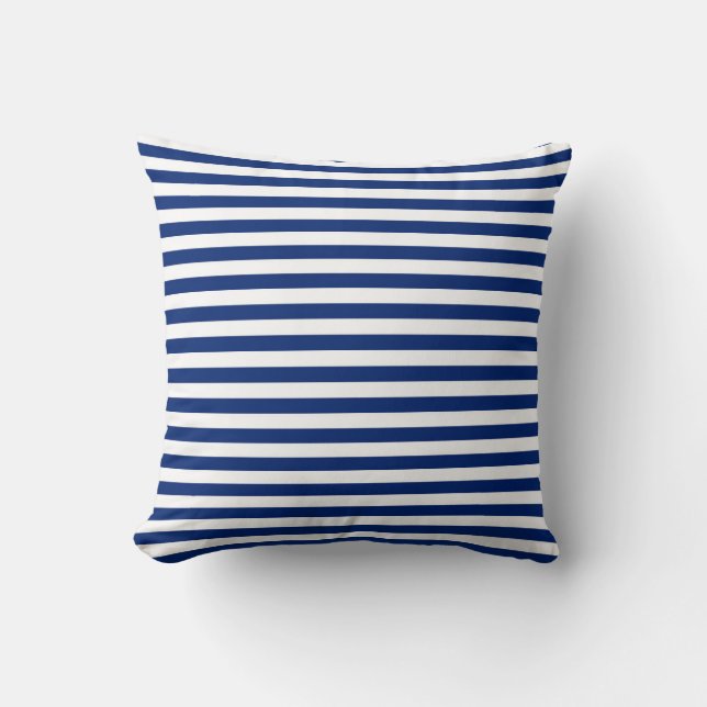 Cojín Decorativo Blue and White Stripes (Anverso)