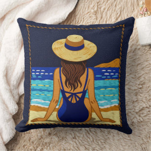 Cojín Decorativo Blue Beach Noir