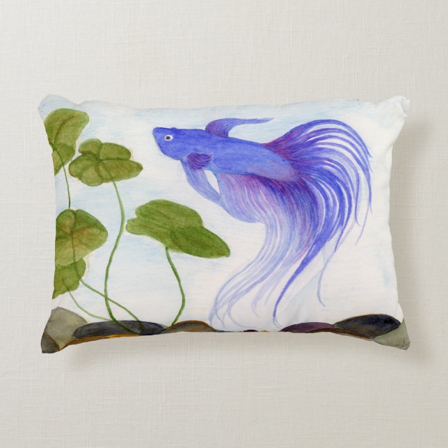 Cojín Decorativo Blue Betta Fish (Anverso)