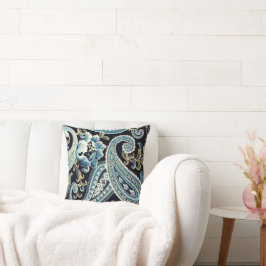 Cojín Decorativo Blue Brown Vintage Paisley