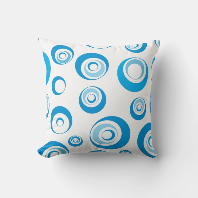 Cojín Decorativo Blue Bubble Throw Pillow (Anverso)