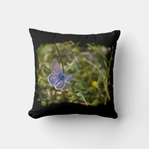 Cojín Decorativo Blue Butfly Black Edge