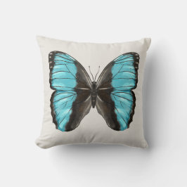 Cojín Decorativo Blue Butterfly Insectos Art Nature Lover