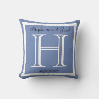 Cojín Decorativo Blue custom Wedding keepsake pillow
