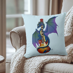 Cojín Decorativo Blue Dragon Sunburst Guitar Music