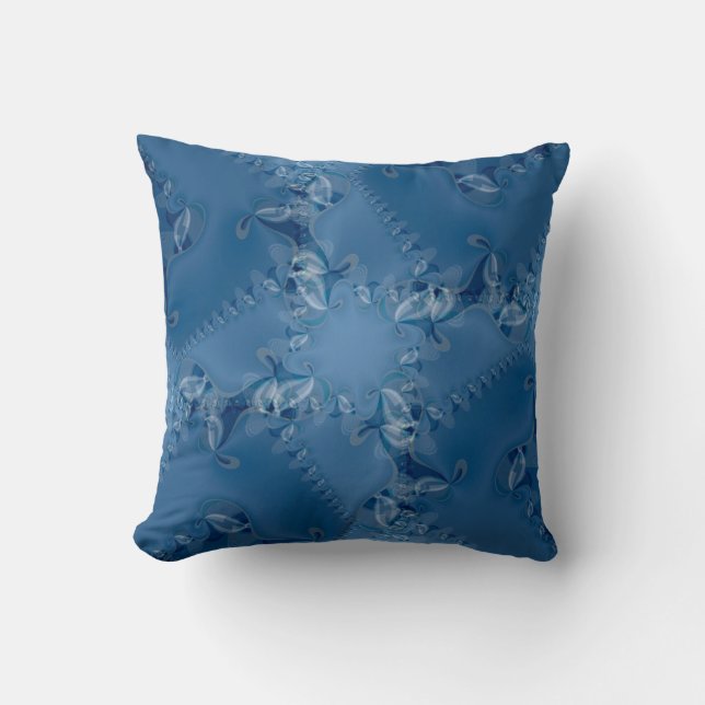 Cojín Decorativo Blue Dream Lacy Resumen Swirls Cushion (Anverso)