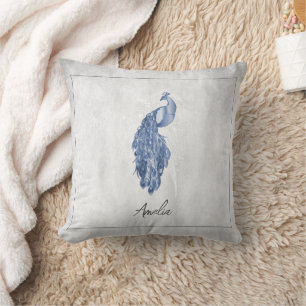 Cojín decorativo Blue Elegant Peacock