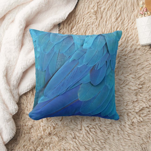 Cojín Decorativo Blue feathers (Manta)