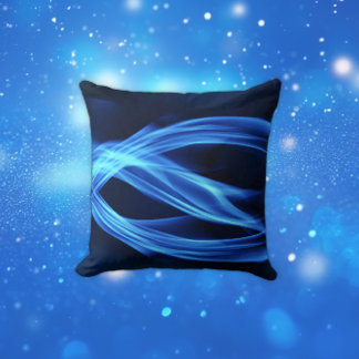 Cojín Decorativo Blue Flame Abstract Art