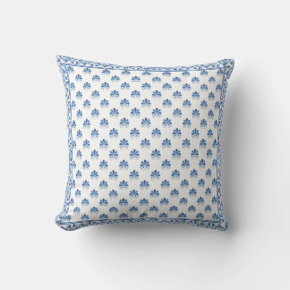Cojín Decorativo Blue Floral design Throw Pillow