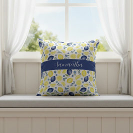 Cojín Decorativo Blue French Country Lemon Pattern Name