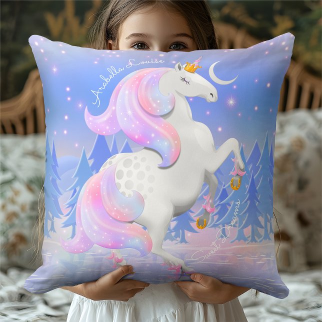 Cojín Decorativo Blue Frozen Lake Unicorn Fantasy Winter Baby (Subido por el creador)