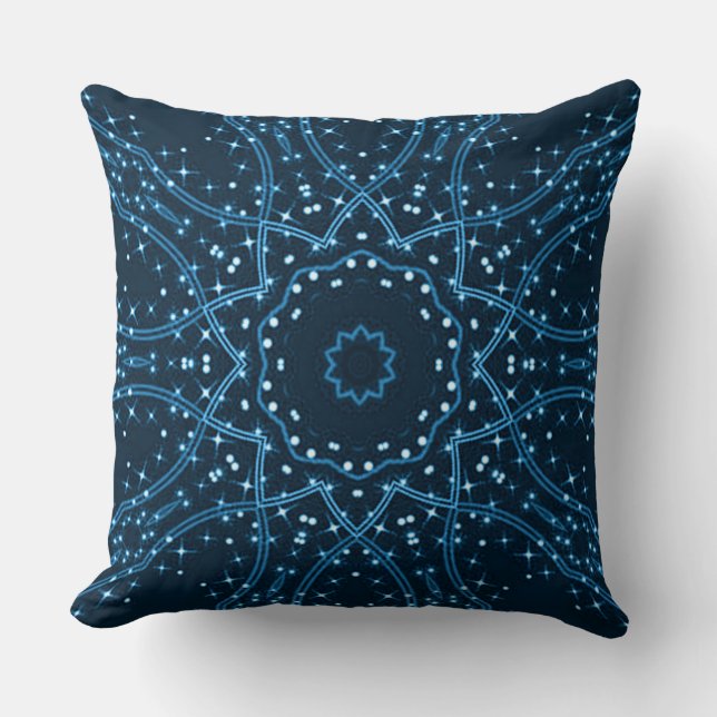 Cojín decorativo Blue Galaxy Stars (Anverso)