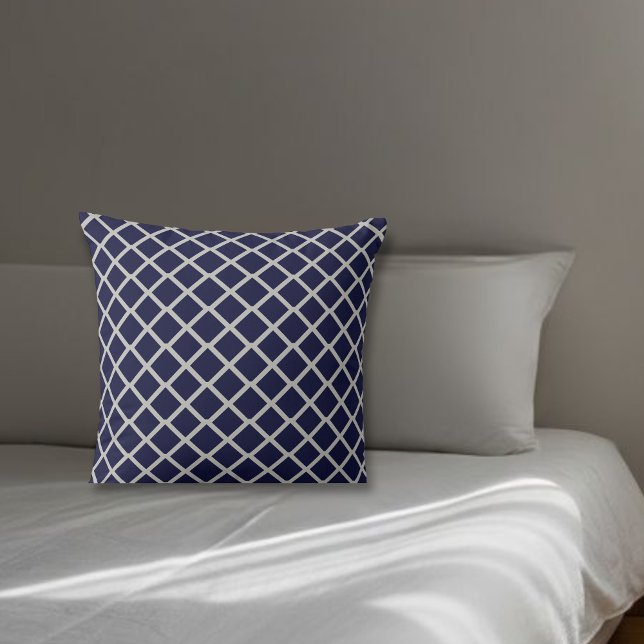 Cojín Decorativo  Blue Geometric Pattern Pillow, Elegant and Modern (Subido por el creador)