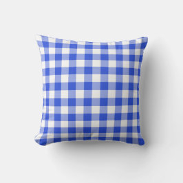 Cojín decorativo Blue Gingham Check