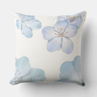 Cojín Decorativo Blue hibiscus  throw pillow