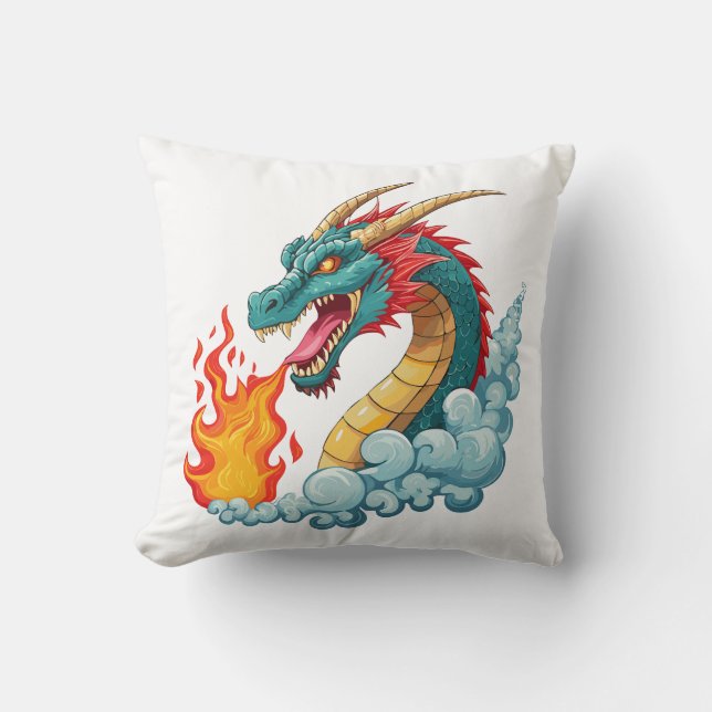 Cojín Decorativo Blue horned dragon (Anverso)