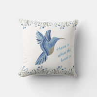 "Blue Hummingbird Regalo de limpieza bordado
