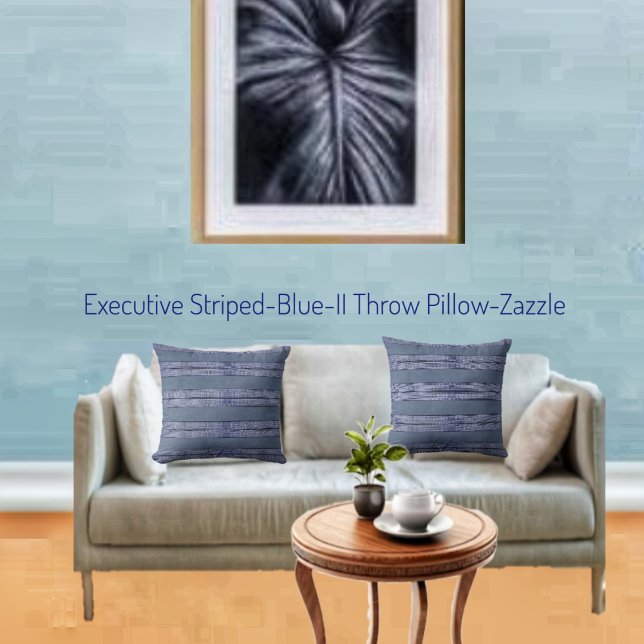 Cojín Decorativo Blue II Ejecutivo a rayas (Subido por el creador)