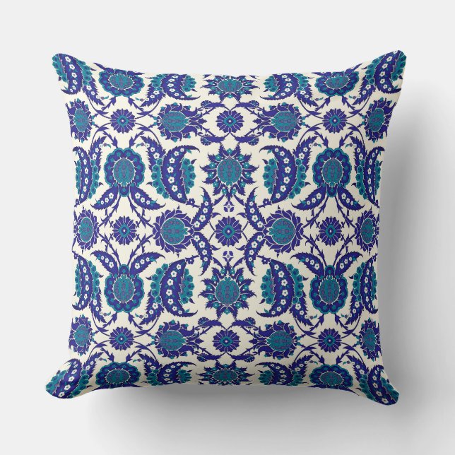 Cojín Decorativo Blue Iznik Floral Pattern (Anverso)
