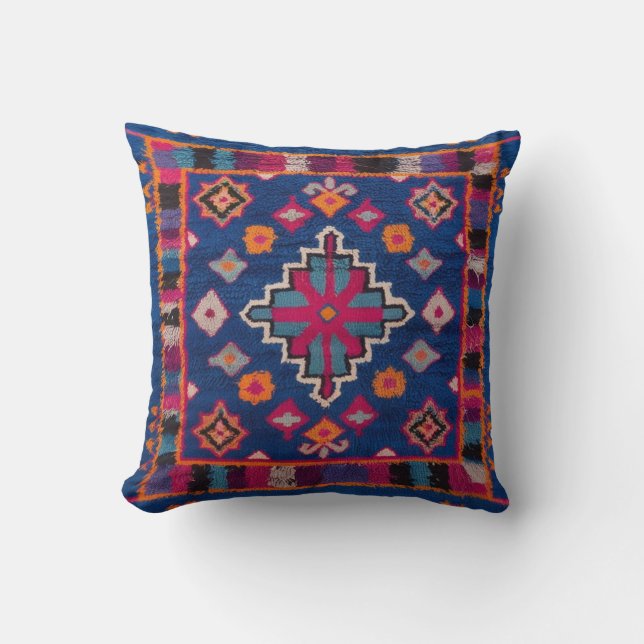 Cojín Decorativo Blue Kilim Pillows UK: Clásica artesanía (Anverso)