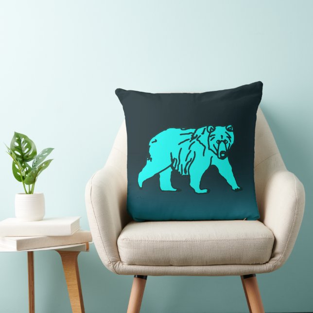 Cojín Decorativo Blue Kodiak Bear (Silla)