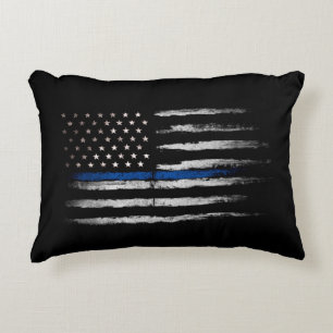 Cojín Decorativo Blue Line fino americano señala por medio de una