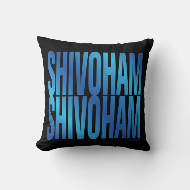 Cojín Decorativo Blue Mantra Shivoham Shivoham Black (Anverso)