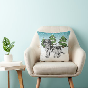 Cojín Decorativo Blue Merle Mini Goldendoodle Dog - Bosque de Invie