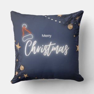 Cojín Decorativo Blue Modern Merry Christmas