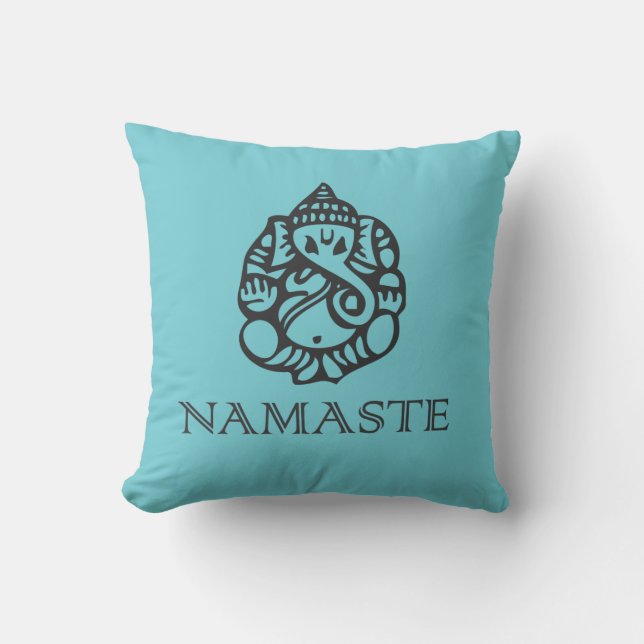 Cojín Decorativo Blue Namaste Ganesh Pillow (Anverso)