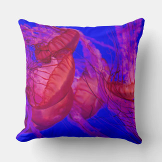 Cojín Decorativo Blue ocean red jellyfish pilaina