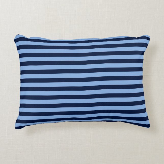Cojín Decorativo Blue on Blue Stripes (Anverso)