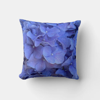 Cojín Decorativo Blue periwinkle elegantes hortensias florales